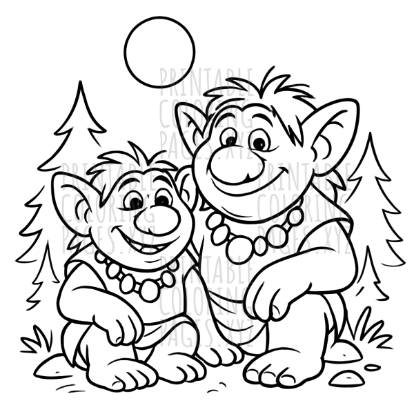 Mystical Forest Trolls Under Moonlight Adventure