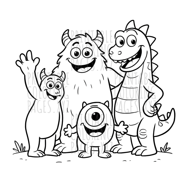 Cheerful Cartoon Monsters Adventure