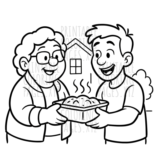Sharing Smiles: Friendly Neighbors and Food