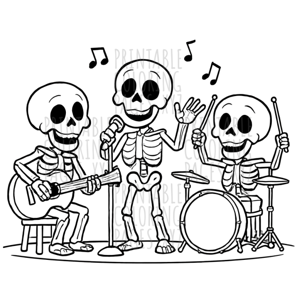 Get Ready to Jam with the Friendly Skeleton Band