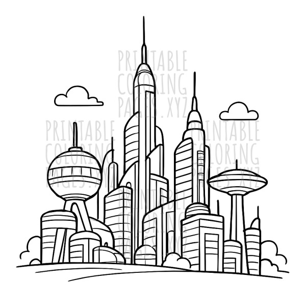 Futuristic City Skyline Adventure