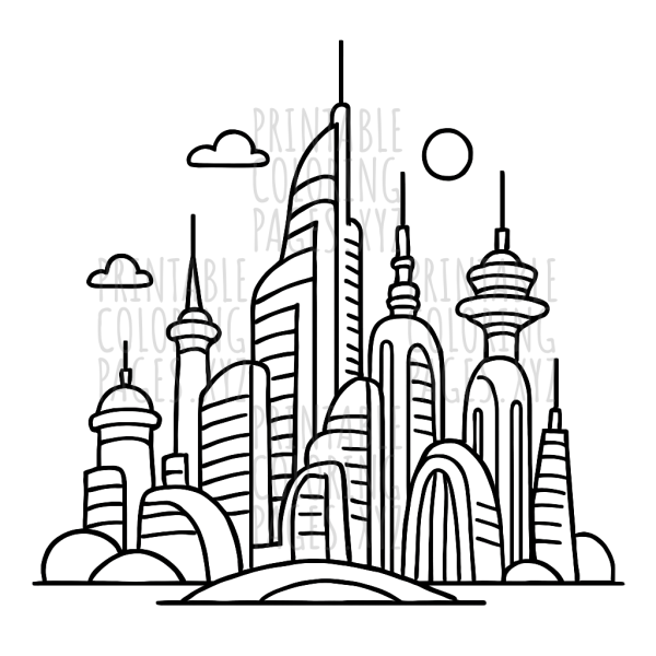 Neon Horizons: A Futuristic City Skyline Adventure