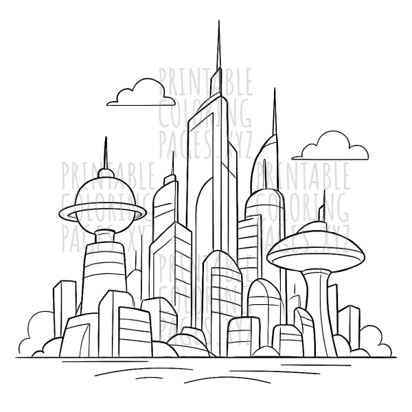 Dreamscape Futures: A Vibrant City Skyline