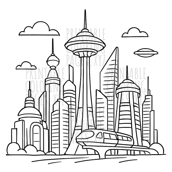 Futuristic City Skyline Adventure