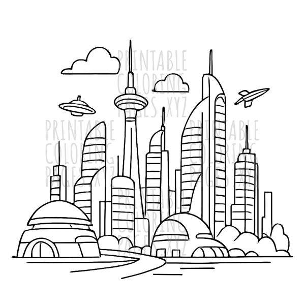 Neon Dreams: A Futuristic City Skyline Adventure
