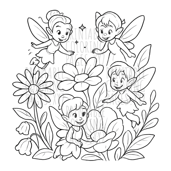 Magical Garden Fairies Among Blossoms