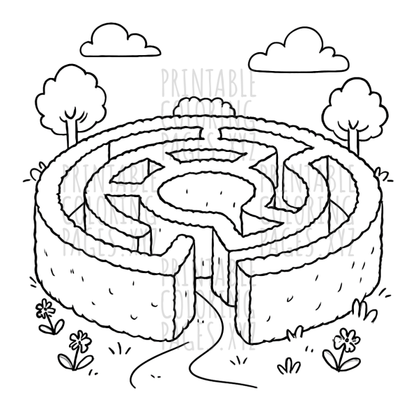 Whimsical Garden Labyrinth Maze Adventure