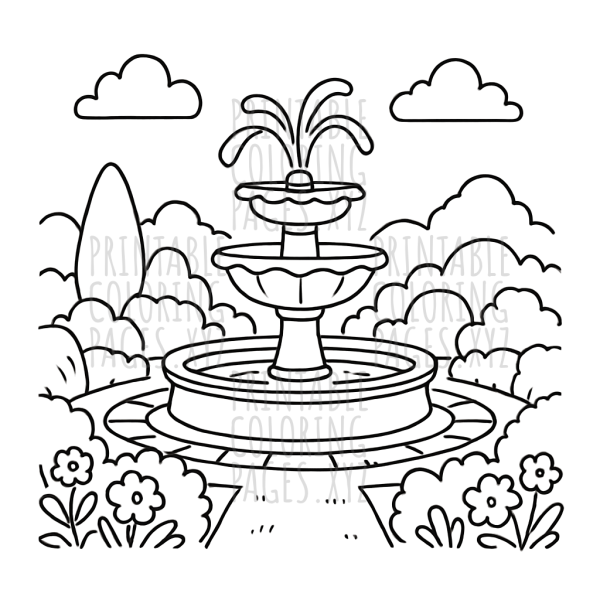 Serene Garden Fountains Adventure