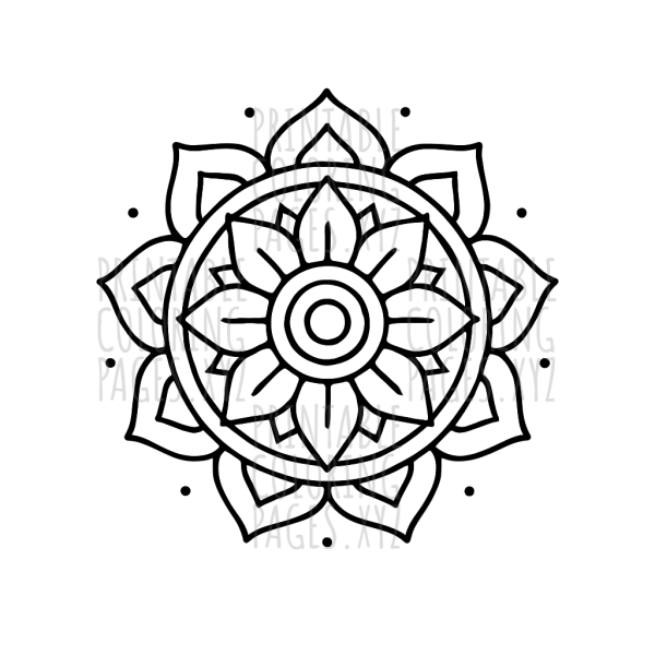 Harmony in Circles: A Geometric Mandala Design