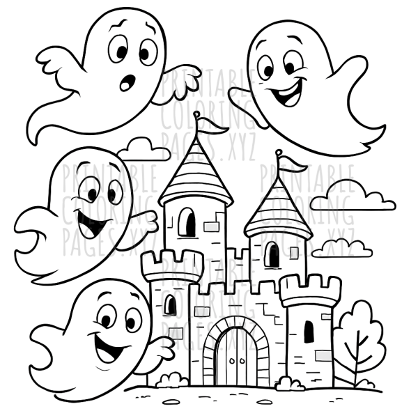 Mystical Ghosts Haunting an Ancient Castle
