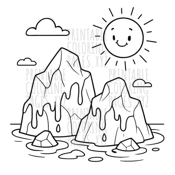 Sunlit Glaciers Melt: A Nature's Change Story