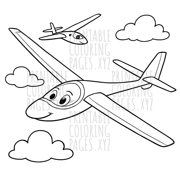Soaring Gliders in a Dreamy Cloudy Sky