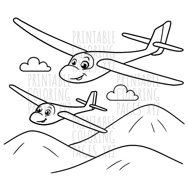 Gliders Soaring Over Hills Adventure