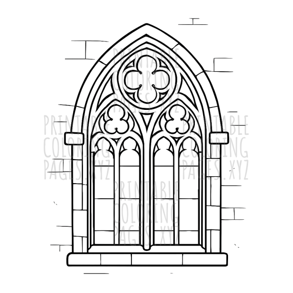 Intricate Gothic Cathedral Window Design