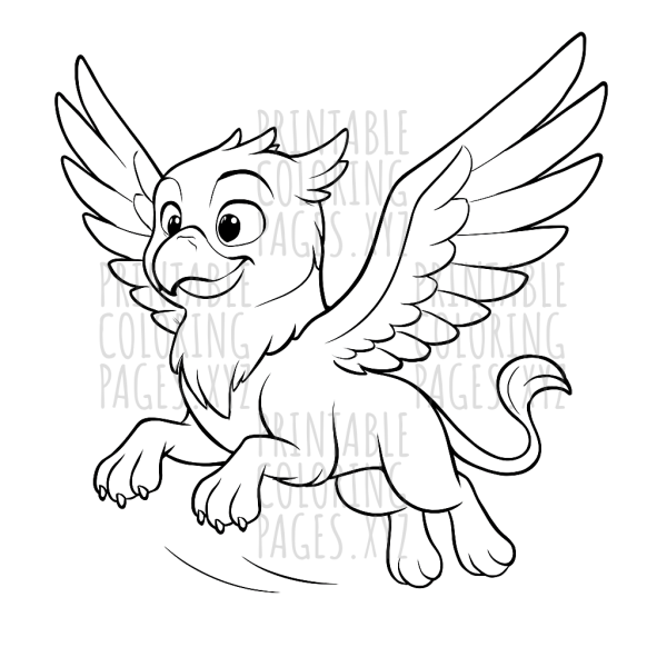 Soaring Grace: The Beautiful Griffin in Flight