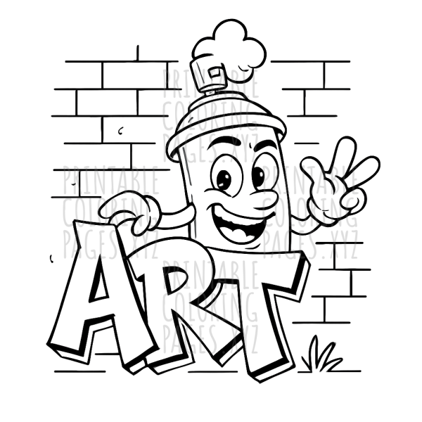 Urban Vibes: Graffiti Street Art Wall Coloring Fun