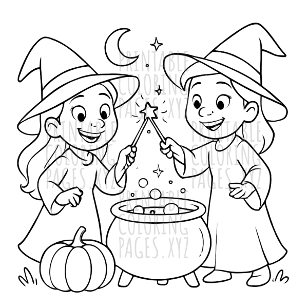 Spooky Witches Casting Magical Spells