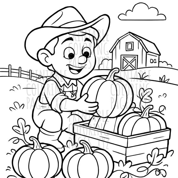 Harvest Time at the Pumpkin Farm