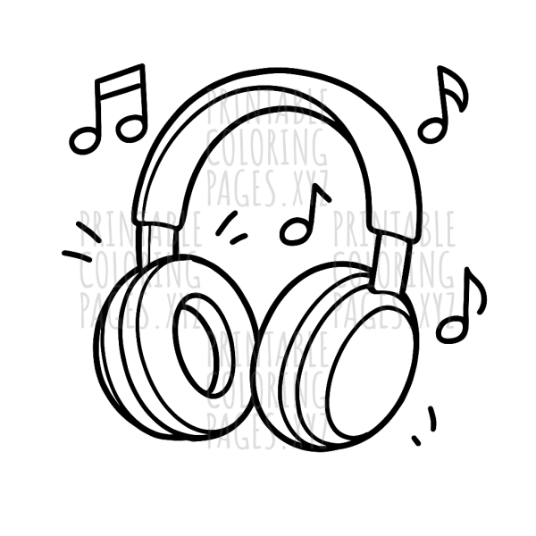 Music Magic: Headphones and Notes Coloring Fun