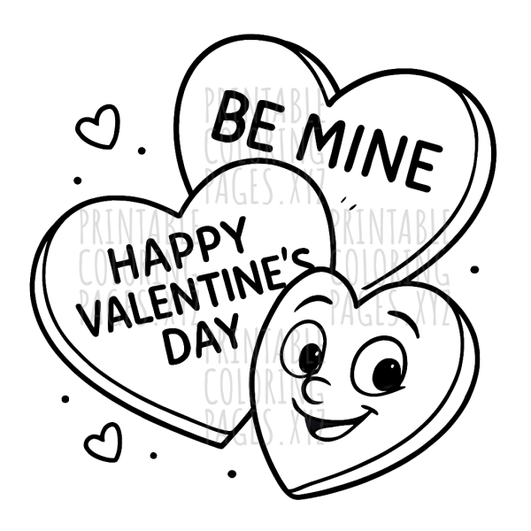 Sweet Heart-Shaped Valentine Cards to Color