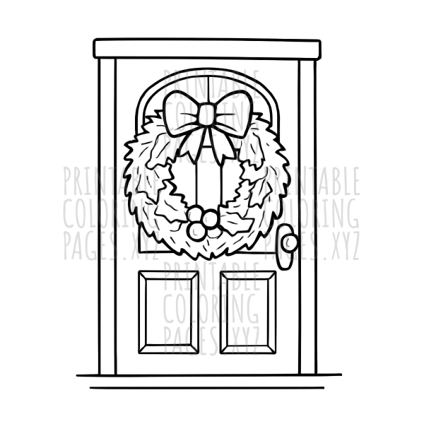 Festive Holiday Wreaths on Charming Wooden Doors