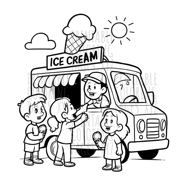 Sweet Treats Adventure with Ice Cream Truck and Kids