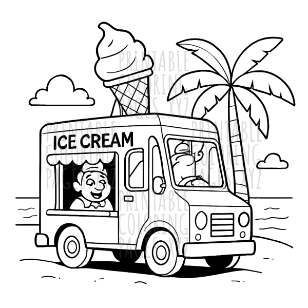 Sunny Beach Ice Cream Truck Adventure