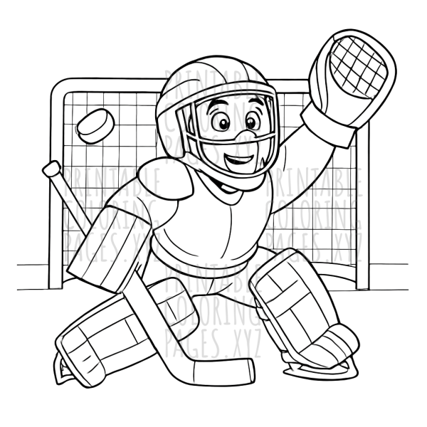 Epic Ice Hockey Goalie Save Action