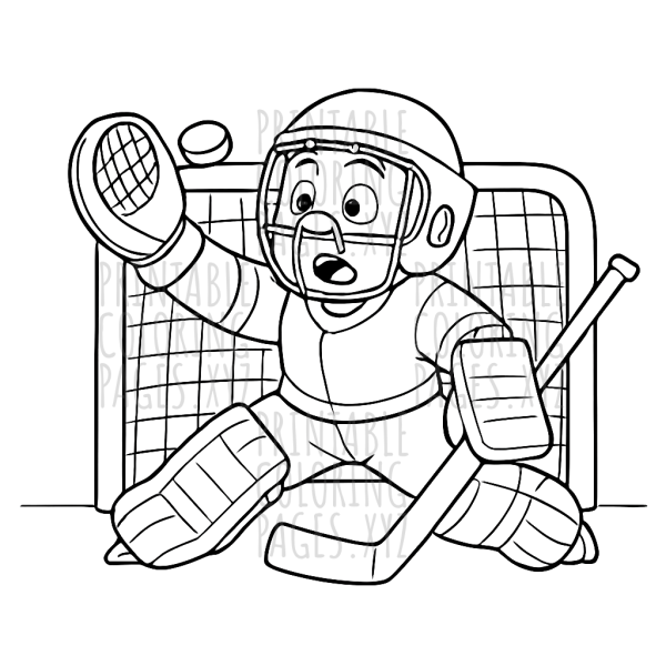 Epic Ice Hockey Goalie Save Action