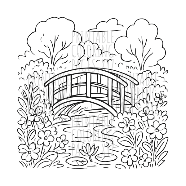 Serene Impressionist Garden Delight