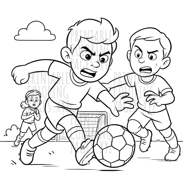 Epic Soccer Showdown Coloring Fun