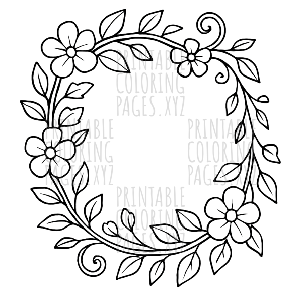 Elegant Intertwined Floral Vines Frame