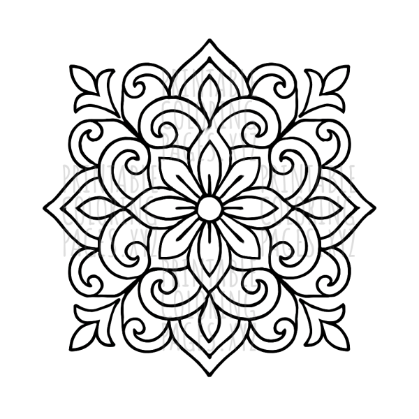 Intricate Arabesque Tile Art for Creative Coloring Fun