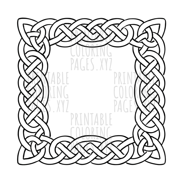 Intricate Celtic Knotwork Border Art