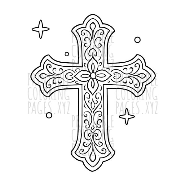 Intricate Cross Pattern Designs to Color