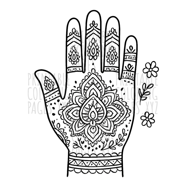Elegant Henna Hand Design