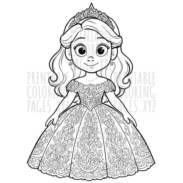 Elegant Lace Ball Gowns to Color and Create