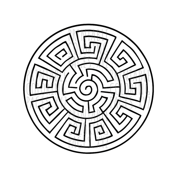 Intricate Meander Maze Art for Creative Coloring