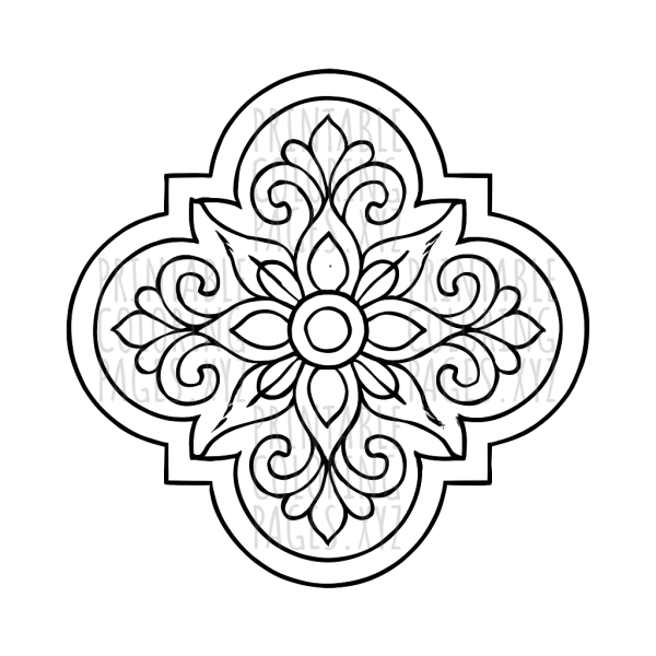 Elegant Intricate Quatrefoil Pattern for Creative Coloring