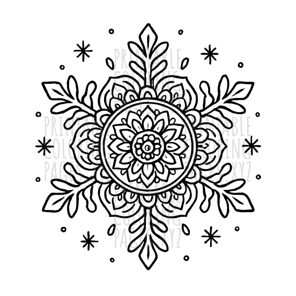 Frosty Intricate Snowflake Mandalas Delight