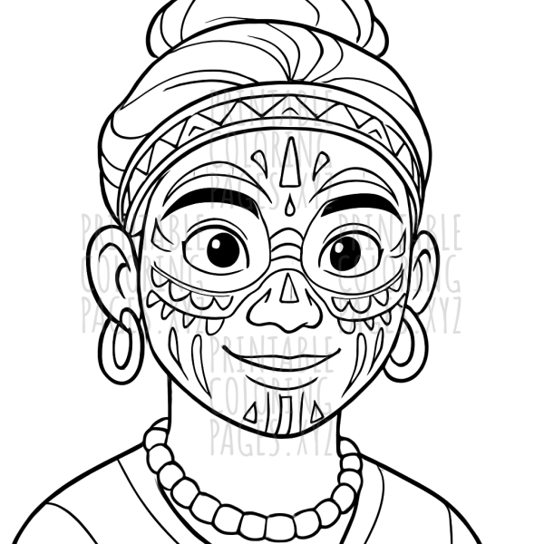 Intricate Tribal Face Paint Design