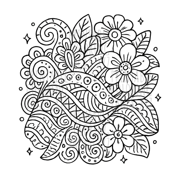 Mindful Maze: Intricate Zentangle Patterns to Color