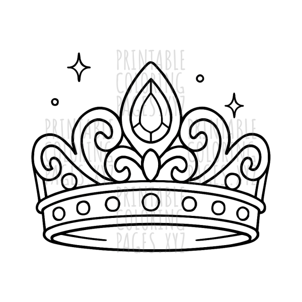 Sparkling Jeweled Tiaras for Creative Coloring Fun