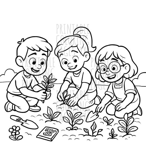 Growing Gardens: Kids Planting Veggies Adventure