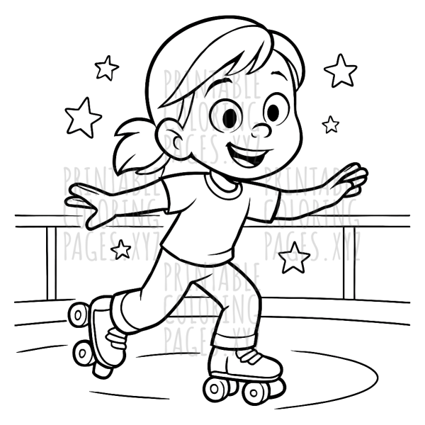 Skate and Smile: Kids Roller-Skating Rink Adventure