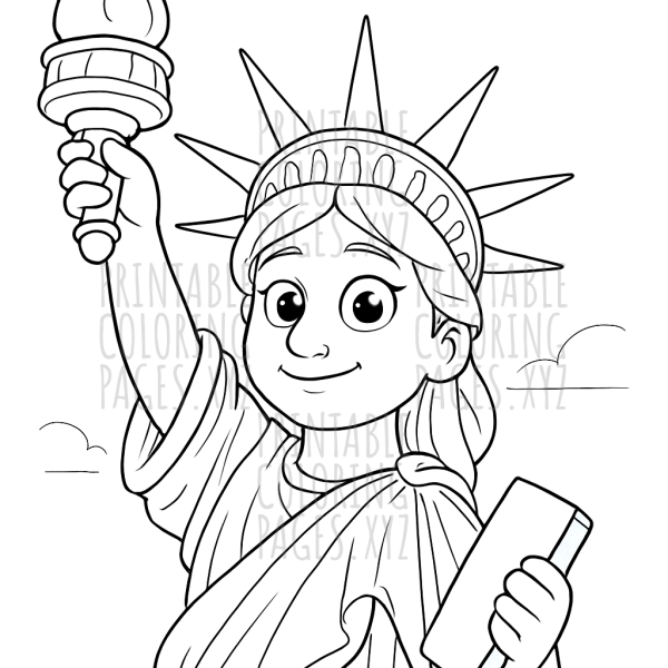 Statue of Liberty Close-Up Coloring Adventure