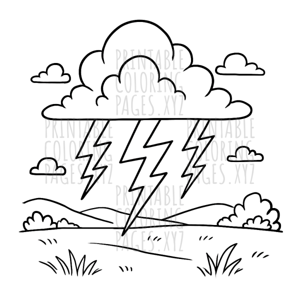 Stormy Skies: Lightning Strikes Over the Wide Plains
