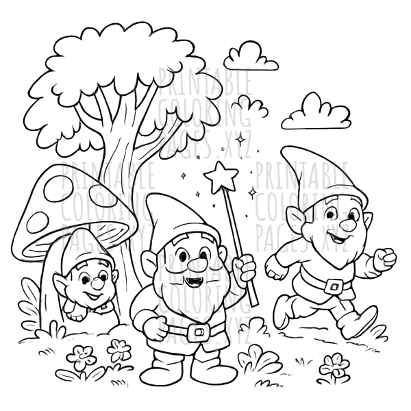 Enchanted Adventures with Gnomes in a Magical Forest