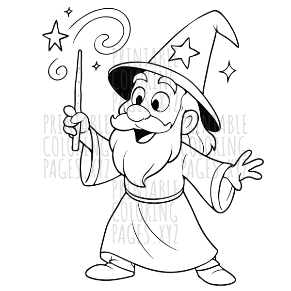 Mysterious Wizard Casting Spells Adventure