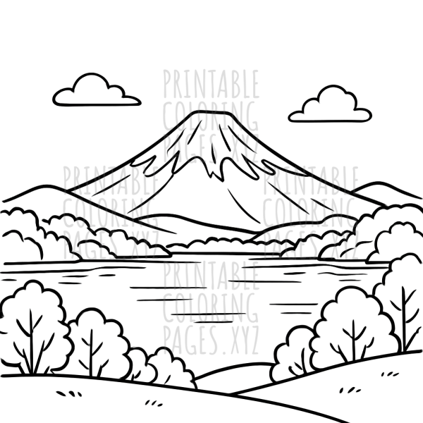 Serene Majesty of Mount Fuji Panorama